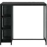 The Living Store Barska miza s stojalom za shranjevanje črna 120x60x110 cm - Barska Miza, (21493765) | Shoptok.si