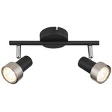 Globo 57917-2N - Stropna spot svetiljka MASON 2xGU10/25W/230V crna/srebrna | Eponuda.com