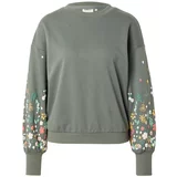 Only Sweater majica 'BROOKE' zelena / smaragdno zelena / narančasta / bijela