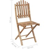  5-dijelni sklopivi vrtni blagovaonski set od bambusa | shoptok.hr