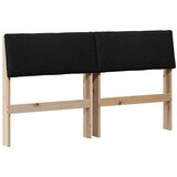 vidaXL tapecirano vzglavje črna 150 cm masivno borovo les | Shoptok.si