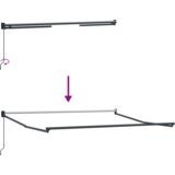 vidaXL Ročna retraktibilna tenda svetlo siva 300x250 cm, Nadomestna tenda za okvir 3x2.5 m svetlo siva | Shoptok.si