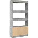  Visoka komoda siva boja betona 92x33x180 cm konstruirano drvo | shoptok.hr