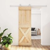  Klizna vrata s priborom za montažu 70 x 210 cm masivna borovina | shoptok.hr