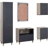 vidaXL Set namještaja za kupaonicu Zidne 5 pcs Siva 62 x 33 x 58 cm | shoptok.hr