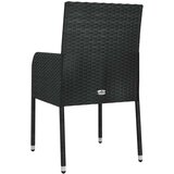 Vrtni stoli z blazinami 4 kosi poli ratan črni, (20658883) | Shoptok.si