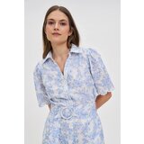 Marisse Cotton Dress With A Belt, White | Shoptok.si