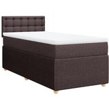 vidaXL Box spring postelja z vzmetnico temno rjava 80x200 cm blago, (21305324) Cene