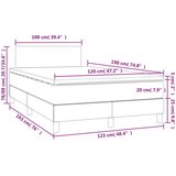 Box spring postelja z vzmetnico LED roza 120x190 cm žamet | Shoptok.si