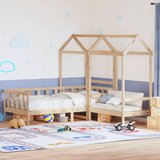  The Living Store Dnevna postelja s klopjo in streho 80x200 cm trdna borovina - Dnevna Postelja S Klopjo, (21509057) | Shoptok.si