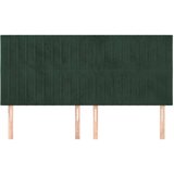  Uzglavlje 4 kom tamnozeleni 90x5x78/88 cm baršunasti | shoptok.hr
