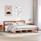 Maison Chic Posteljni okvir - Dvoposteljna postelja - Zakonska postelja brez vzmetnice vošč. rjav 180x200 cm borovina-J4584, (21768848) | Shoptok.si
