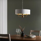  Endon 98934 - Luster na lancu HIGHCLERE 3xE14/40W/230V bela/mesing | Eponuda.com