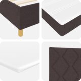 Box Spring Krevet s Madracem - Tamnosmeđi 90x200 cm Tkanina | shoptok.hr