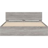  Okvir kreveta s uzglavljem LED siva boja hrasta 150x200 cm | Eponuda.com