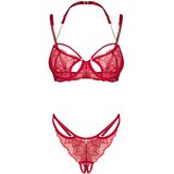 Obsessive - čipkast komplet spodnjega perila - rdeča | Shoptok.si