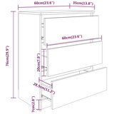  Komoda boja hrasta sonome 60 x 35 x 76 cm konstruirano drvo | shoptok.hr
