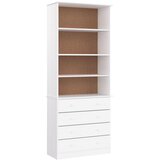  Regal za knjige s ladicama ALTA bijeli 77x35x186,5 cm borovina | shoptok.hr