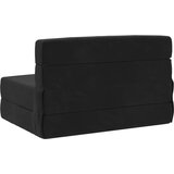 SK foldajući kauč na krevet Crna 190 x 100 x 15 cm Baršun | shoptok.hr