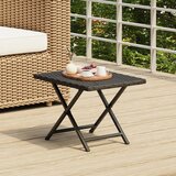 vidaXL Sklopivi stol crni 45 x 35 x 32 cm od poliratana | shoptok.hr