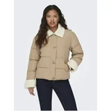 JDY Beige women's quilted jacket Oars - Women