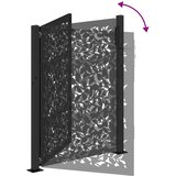  Vrtna vrata crna 100x125 cm dizajn s čeličnim krilom | shoptok.hr