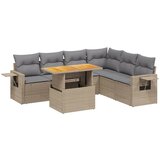 Maison Chic Seti vrtnega pohištva - Vrtna garnitura - Vrtni pohištvo set 7-delna z blazinami bež poli ratan, (21804444) | Shoptok.si
