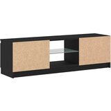 TV ormarić s LED svjetlima crni hrast 120x30x36 cm inženjerski drvo | Shoptok.si