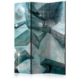  Paravan u 3 dijela - Concrete Cubes (Green) [Room Dividers] 135x172 Cijene