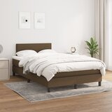  Krevet box spring s madracem tamnosmeđi 120 x 190 cm od tkanine | shoptok.hr