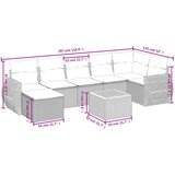  8-dijelni set vrtnih sofa od poliratana s jastucima crni | shoptok.hr