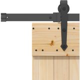  Klizna vrata NARVIK Prirodna i crna 80 x 210 cm (213,5 cm) | shoptok.hr
