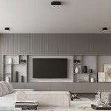 Nice Lamps črna stropna svetilka s kovinskim senčnikom 24x24 cm hydra – | Shoptok.si