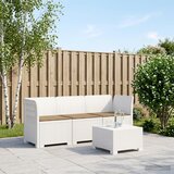  Dvosjedni vrtni sofa s jastucima u ratan izgledu PP Bijela | shoptok.hr