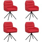  Okretne blagovaonske stolice 4 pcs Umjetna koža Crvena | shoptok.hr