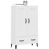  Visoka komoda bijela 70 x 31 x 115 cm od konstruiranog drva | Eponuda.ba