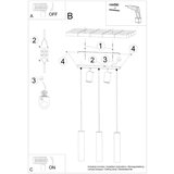  Obesna svetilka RING 3 črna, (21347985) | Shoptok.si