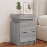  The Living Store Nočna omarica z LED lučkami siva sonoma 35x39x55 cm - Nočna Omarica, (21457217) | Shoptok.si