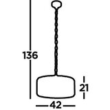 XXXL VISEČA SVETILKA Chapeau 42/136 cm E27 | Shoptok.si