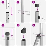  Ograjni stebri Set 52 Galvanizirano jeklo 3.2 x 3.2 x 88.5 cm | Shoptok.si