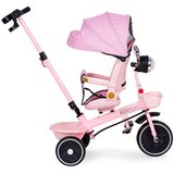 ECO TOYS Tricikl za decu sa rotirajućim sedištem, gurajućim rukohvatom i tendom pink,ECOTOYS Cene