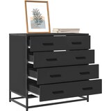 vidaXL Omarica s predali črna 70x41x70 cm konstruiran les Cene