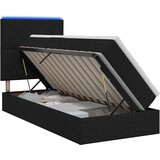  LED krevet za pohranu s madracem Crna 90 x 190 cm Tkanina | shoptok.hr