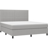  box spring s madracem LED svjetlosivi 180x200 cm tkanina | shoptok.hr
