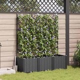  Vrtna saksija 3 pcs Crna 120 x 40 x 143 cm Plastika | shoptok.hr