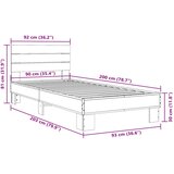  Okvir za krevet boja hrasta 90x200 cm konstruirano drvo i metal | shoptok.hr
