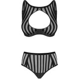 Petitenoir / Petite Noir Exclusive - prosojen črtast komplet modrčka (črna) | Shoptok.si