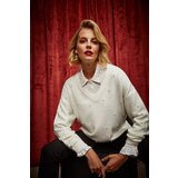 Marisse Pearl Beaded V-Neck Sweater Cijene