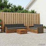  Set vanjskih sofa 6 kom. Prirodna i antracit | shoptok.hr