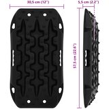  Ploča za vuču 2 pcs Crna 57,5x30,5x5,5 cm Ojačani najlon | shoptok.hr